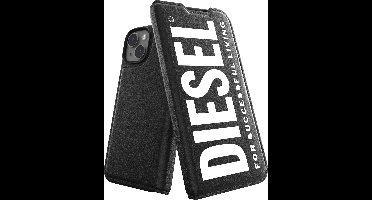 Diesel Telefoonhoesje met Flap iPhone 14 – Valbescherming tot 2 Meter – Draadloos Opladen – Shockproof – Backcover – Origineel Diesel Accessoire