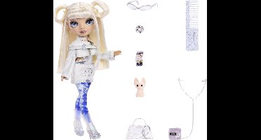 Rainbow High Sparkle and Shine-pop Whitney met magische luchtbellen in haar benen, wit haar, modepop van 28 cm