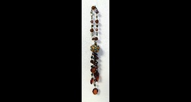 Decoratie - Hanger - Riverdale - Ibiza - Goud - 25x3cm. - Oranje - Sfeervol - Hand gemaakt.