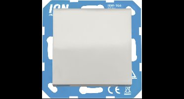 ION industries stopcontact met randaarde en klapdekselsel en kinderbeveiliging - V1/J1 alpin wit mat (10.300.815) - wandcontactdoos