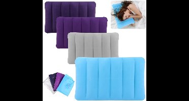 4 stuks opblaasbaar kampeerkussen - 30cm×47cm - Kampeer Kussen - Kleine Kampeer Kussen - Opblaasbaar reiskussen - Comfortabel Reizen