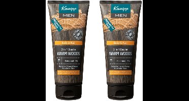 Kneipp - Douchegel - Men - Warm Woods - 2-in-1 - 200 ml - Voordeelverpakking - 2 stuks