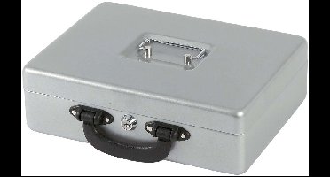 MAUL Geldkist met euro munteninzet - zilver - staal - 1 stuk - 24.5 x 30 x 9.3 cm