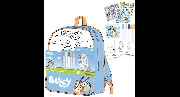 Bluey Diy Teken Rugtas - Schooltas - backpack set - Kleuren - Stickers - Tekenen