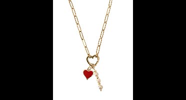 Handgemaakt Heart of Elegance Ketting - 18k Verguld - Roestvrij staal - Bedelketting - Nikkelvrij - Ketting dames - Waterproof - Sieraden voor vrouwen - cadeau