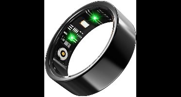 Smart Ring - Zwart - Maat 8 - Hartslag - Menstruatiecyclus - Slaap Monitor - Slimme Ring - Sport Prestatie - Stappenteller -IP68 Waterdicht - O2 Meting - Dames - Heren - Wearables