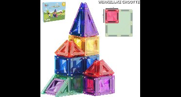 Gladi Tiles | Micro Tiles 40 Stuks - Magnetisch Speelgoed Reisset - Magnetic Tiles - STEM Speelgoed voor 3 t/m 12 Jaar - Magnetische Tegels - Magnetische Bouwstenen - Educatief Speelgoed - Speelgoed Cadeau