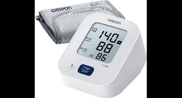 OMRON X2 Essential-Klinisch gevalideerde bloeddrukmeter bovenarm - Indicator voor hoge bloeddruk en onregelmatige hartslag -Medium manchet 22-32cm
