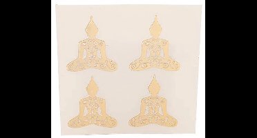 Metalen sticker Boeddha goud 4x