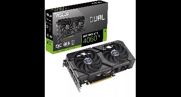 ASUS Dual NVIDIA GeForce RTX 4060 TI O8G - Videokaart - 8GB - GDDR6 - PCIe 4.0 - PCIe 4.0 - 1x HDMI 2.1a - 3x DisplayPort 1.4