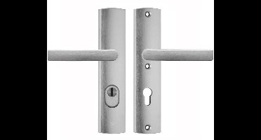 AXA Veiligheidsbeslag Curve Plus kruk Blok PC55 anti-kerntrek aluminium naturel