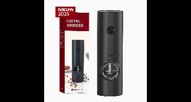 Elektrische Zout- en Pepermolen - 1 stuk - Peper & Zoutstellen - Automatisch kruidenmolen - Automatische molen voor peper en zout - Verstelbaar – Met LED Licht – BBQ Accessoire