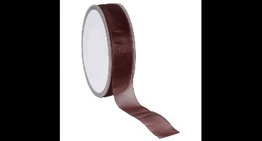 Bruin Organza lint 25 mm / 50 mtr.