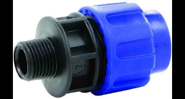 PE Koppeling 16mm 3/4 AG, Klemmkoppeling voor PE Buis