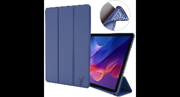 Hoes geschikt voor Xiaomi Redmi Pad 2 (11 inch - 2025) – Tri-Fold Smart Bookcase met Auto/Wake Functie – Blauw