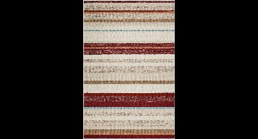 Wecon home - Sally - Wollen vloerkleed - 200x290 cm - Beige/Bordeaux -