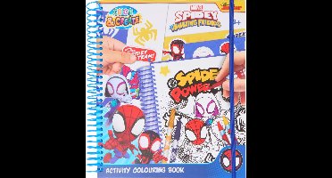 Disney Spiderman Activiteiten Kleurboek voor Kinderen - Doeboek met Stickers, Sjablonen Stiften en meer