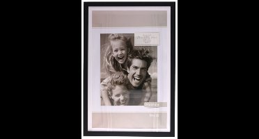 Gerimport Fotolijstje Paris - 30 x 45 cm - zwart - met passe partout - 28 x 43 cm - hout