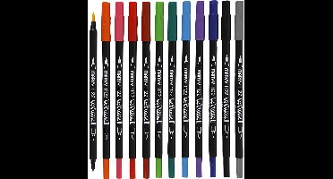 Le Plume II Markers, sterke kleuren, 12 stuk/ 1 doos