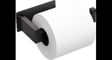 Dolaso Geen boor toiletpapier houder-matte zwarte toiletpapier rol houder zelfklevende wand montage Premium SUS304 roestvrij staal roestvrij Geschikt voor badkamer Toilet Keuken