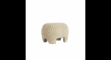 Light & Living Poef Zenica - Wit - 53x41x38cm -