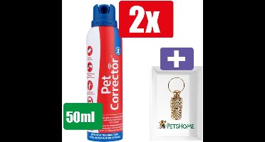 Company Of Animals Pet Corrector - 50ml - 2 Stuks - Inclusief PetsHome Goudkleurige Adreskoker