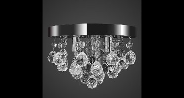 vidaXL Plafondlamp kroonluchterontwerp kristal chroom