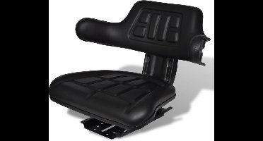 vidaXL - Tractorstoel - met - rugleuning - zwart