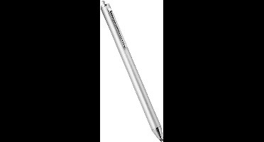 Allecto Plus - Stylus Pen voor touchscreens met zachte kop - Tablet en mobiele telefoon stylus - Lichtgewicht - Zilverkleurig