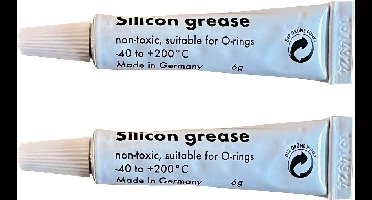 Smeermiddel voor zetgroep koffiezetapparaat | Siliconenvet 6 gram | Set van 2 tubes | Alternatief voor HD5061, 421946017941 | Universeel in te zetten voor Bosch, Jura, Miele, Philips, Saeco, Siemens e.a. | Multaparts® huismerk
