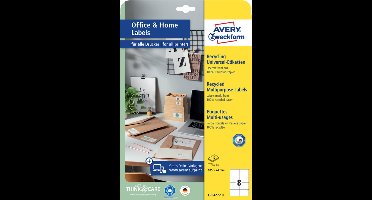 Etiket avery lr3427-10 105x74 mm recycled wit 80st