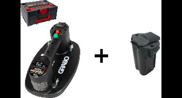 GRABO Pro in Koffer + extra GRABO accu - Elektrische draagbare vacuümzuiger - Handgereedschap - Hefvermogen 120 kg