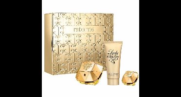 Paco Rabanne Lady Million Eau De Perfume Spray 80ml Set 3 Pieces