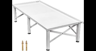 Wasgoedplint, 123,9 X 55,6 cm, Universele Plint, 30 cm, In Hoogte Verstelbare Poten voor Wasmachines, Drogers, Vriezers, Koelkasten, Wit