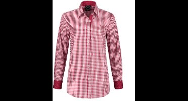 Oktoberfest - Blouse Rood-Wit - Hertenborduurwerk - Dames - Maat 8XL