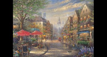 Schmidt legpuzzel Thomas Kinkade Café in München 1000 stukjes.