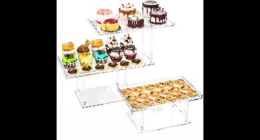 Boraboi® Transparante Acryl Cupcake Standaard Set voor Desserts en Snacks voor Feestelijke Gelegenheden