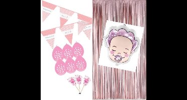 Feestpakket versiering - babyshower - MEISJE - 5 delig.