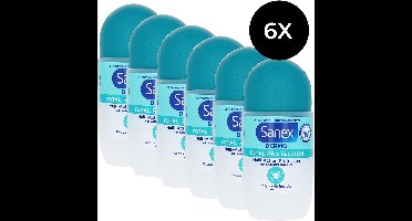 Sanex Dermo Total Protection Deo Roller - 6 x 50 ml