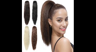 Allecto Plus - Claw Jaw Clip-In Synthetische Paardenstaart Haarextensie Blond 30 cm Recht Kort Vrouwen