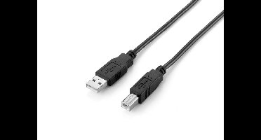 Equip 128864 USB 2.0 type A naar type B kabel, 2,0 m, zwart