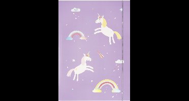 folia 69012 - A3 Hot Foil Rainbows map, gemaakt van stevig karton met elastiek