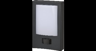 LEDVANCE ENDURA STYLE ENTRANCE buitenverlichting, 13W, 900lm, entreeverlichting, donkergrijs, bewegingsmelder, daglichtsensor, IP44 beschermingsklasse, 3.000K kleurtemperatuur, warm witte lichtkleur