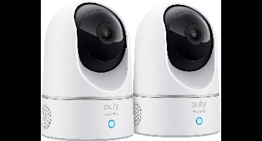 2 x Eufy by Anker 2K Indoor Camera - Zwart en wit,Bundelvoordeel