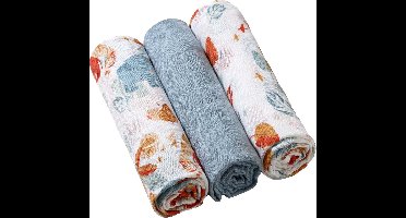 Baby Ono 3 Stuks Blauwgrijs Hydrofiel Luiers