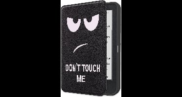 Hoes Geschikt voor Kobo Clara BW Hoesje Bookcase Cover Book Case Hoes Sleepcover - Don't Touch Me