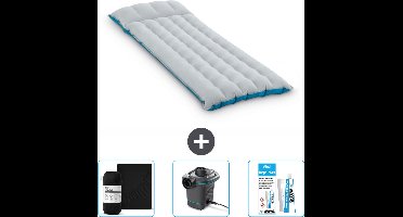 Intex Campingmat - 1-Persoons - 67 x 184 x 17 cm - Blauw - Inclusief Hoeslaken - Pomp en Reparatieset