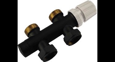 Sanifun thermostatisch 3/4 onderblok recht Nero