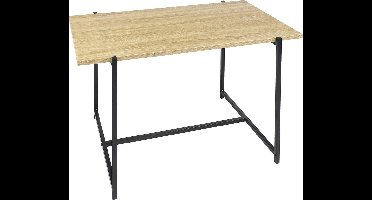 Home deco - Loka salontafel - hout met zwart metalen onderstel - 80x50 cm