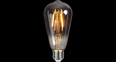 Druppel-Edison lamp - E27 - 1.8W - Super Warm Wit <2200K - Filament - Rookglas